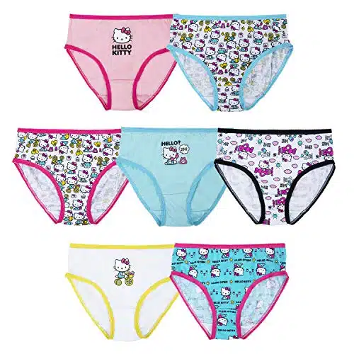 Hello Kitty Girls' Little % Combed Cotton Underwear in Sizes T, T, , and , Pack