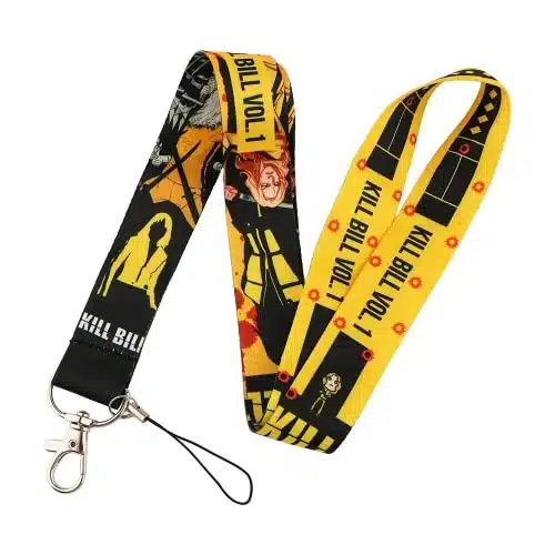 Kill Bill Vol The Bride Quentin Tarantino Uma Thurman Film Movie Neck Lanyard Keychain Holder ID Badge Mobile Phone Pin Strap by Pinstant