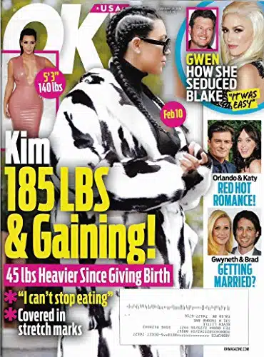 Kim Kardashian l Gwen Stefani & Blake Shelton l Orlando Bloom & Katy Perry l Gwyneth Paltrow & Brad Falchuk   February , OK!