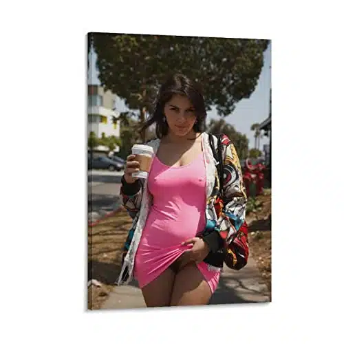 Room Art Posters Actress (Valentina Nappi) Nudity Peach Hip Big Boobs Sexy Black Silk Hot Girl Female Wall Art Paintings Canvas Wall Decor Home Decor Living Room Decor Aesthetic xinch(xcm) Fr