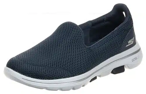 Skechers Women's Go Walk Sneaker, NavyWhite,