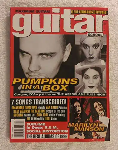 Smashing Pumpkins   Billy Corgan, D'arcy Wretzky & James Iha on The Aeroplane Flies High   Guitar School Magazine   February   R.E.M, Marilyn Manson articles