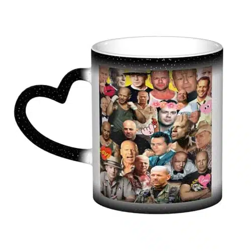 zyqubaw Bruce Willis CUP Convenient and beautiful Bruce Willis Coffee Mugs water glass Drinking glasses Tea cups for Office and Home Dorm Decoration Holiday gift