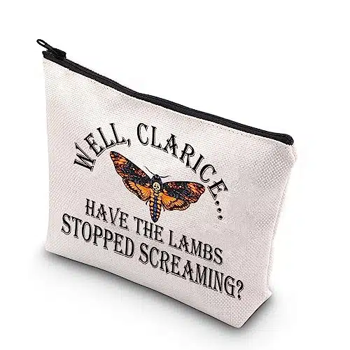 BDPWSS Silence Lambs Movie Inspired Gift Well Clarice Have The Lambs Stopped Screaming Makeup Bag Hannibal Lecter Fan Gift (Lambs Stopped)