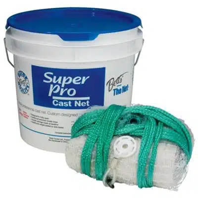 Betts Super Pro Mono Cast Net ' esh Lb Lead per Ft, Bucket