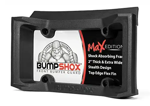 BumpShox   The Original Front Bumper Guard & Front Bumper Protection License Plate Frame. Tougher Than Steel! (BumpShox MAX (Thick))