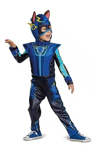 Chase Deluxe Toddler Costume, Official Paw Patrol Halloween Outfit with Armor and Headpiece for Kids, Size ()