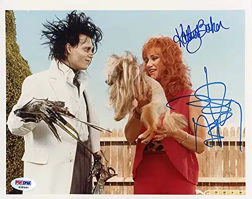 Edward Scissorhands Cast Depp and Baker Signed xPhoto Certified Authentic PSADNA COA