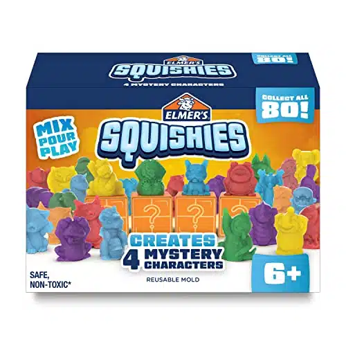 Elmers Squishies Kids Activity Kit, DIY Squishy Toy Kit Creates ystery Characters, Kids Crafts and Art Supplies Christmas Gift for Kids,Stocking Stuffers, Piece Kit