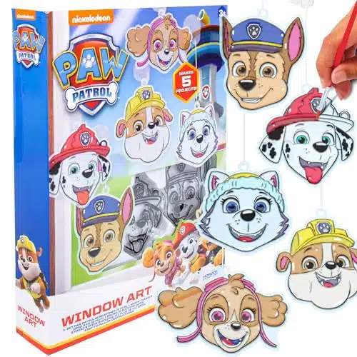 Paw Patrol Window Art, Makes Paw Patrol Suncatchers of Rubble, Everest, Marshall, Chase, Skye, Paw Patrol Suncatchers, Paw Patrol Birthday Activities, Paw Patrol Activities for Kids