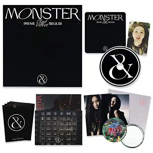 RED VELVET   IRENE & SEULGI st Mini Album   MONSTER [ TOP NOTE ver. ] CD + Photobook + Lyrics Book + Folded Poster(On Pack) + Sticker + Post&Photo Card + FREE GIFT