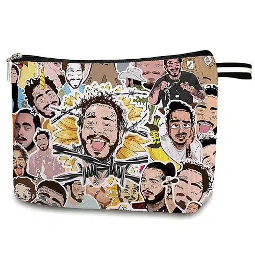 SUNFYCN Singer Merch Inspired Makeup Bag,Fans Gifts Rapper Rocker Lover Merch Zipper Pouch Cosmetic Bag, Singer Fan Gift Album Gift for WomenC