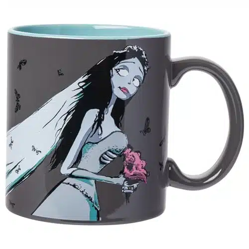 Silver Buffalo Corpse Bride You May Kiss the Bride Scary Ceramic Mug, Ounces