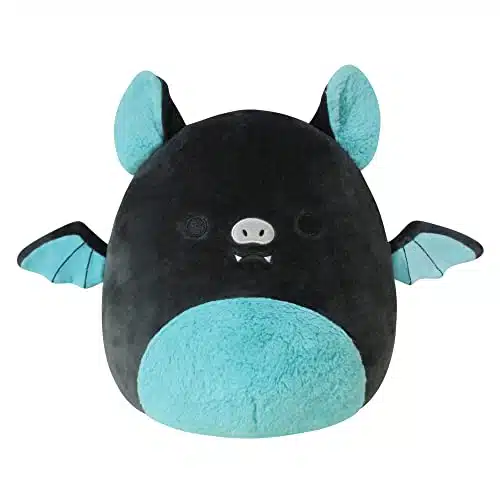 Squishmallows Inch Aldous Teal and Black Fruit Bat   Medium Sized Ultrasoft Official Kelly Toy Plush