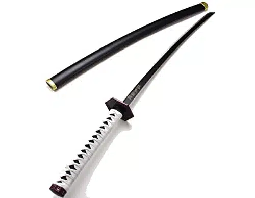 Blazing Steel Brand etal Fantasy Samurai Sword Replica Water Pillar Red Wine Color Hand Guard Sword