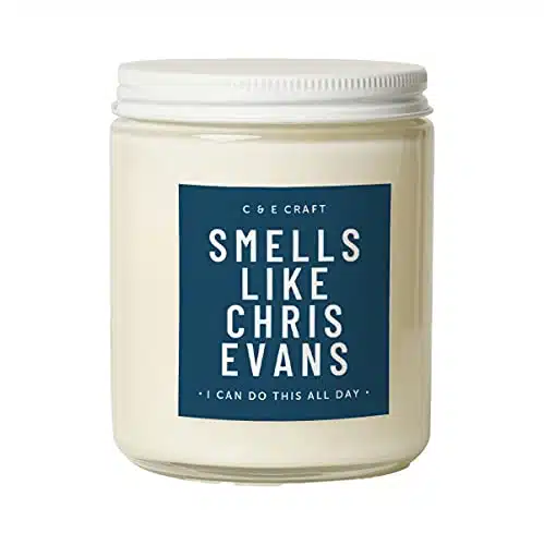 CE Craft   Smells Like Chris Evans Scented Candle   Flannel Pine Soy Wax Candle   Gift for Her, Girlfriend Gift, Pop Culture Candle