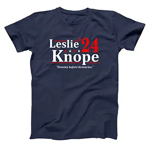 Donkey Tees Leslie Knope Election Womens Unisex Shirt Large Navy