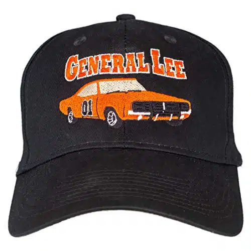 Dukes of Hazzard The Black Baseball Cap Hat (Adult, Adjustable)