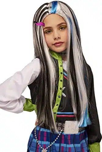 InSpirit Designs Monster High Kids Frankie Stein Wig Officially Licensed Cosplay Costume  Group Costume Multicolor