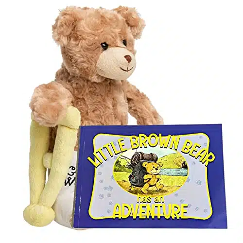 Jolitee Broken Leg Bear with Broken Leg Gifts Kids, Get Well Gifts for Kids with Broken Leg, Teddy Bear with Crutches for Surgery Book Gift Set