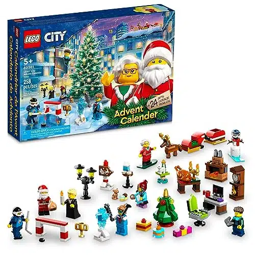 LEGO City Advent Calendar Christmas Holiday Countdown Playset, Gift Idea to Countdown to Adventure with Daily Collectible Surprises