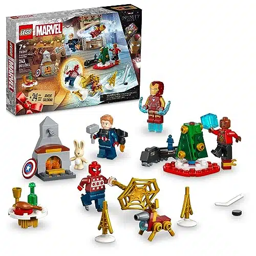 LEGO Marvel Avengers Advent Calendar Holiday Countdown Playset with Daily Collectible Surprises and Super Hero Minifigures such as Doctor Strange, Captain America, Spider Man 