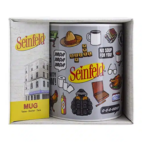 Paladone Seinfeld Merchandise Ceramic Coffee Mug  Gifts for Seinfeld Gifts for Fans of the TV Show