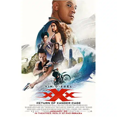 Vin Diesel inch x inch PHOTOGRAPH xXx Return of Xander Cage () wCast Movie Poster kn