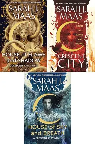 Crescent City Series Set of Books. House of Earth and Blood, House of Sky and Breath and House of Flame and Shadow