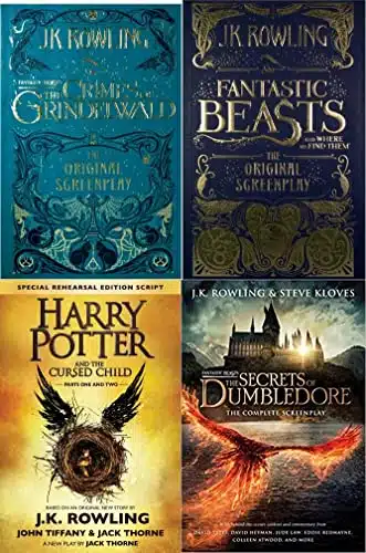 Fantastic Beasts Books Collection Set (The Crimes of Grindelwald ,Where to Find , Harry Potter and the Cursed Child, Parts & , The Secrets of Dumbledore ) by J.K. Rowling