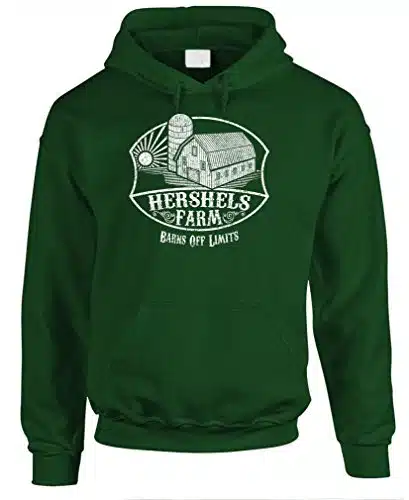 The Goozler HERSHEL'S FARM   dead zombie funny walking   Mens Pullover Hoodie, L, Forest