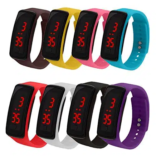 CdyBox Pack Wholesale Men Women Digital Wristwatch Touch Screen LED Bracelet Silicone Band Watch