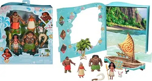 Mattel Disney Princess Moana Small Doll Story Pack with oana Doll, Character Figures and Accessory from the Movie