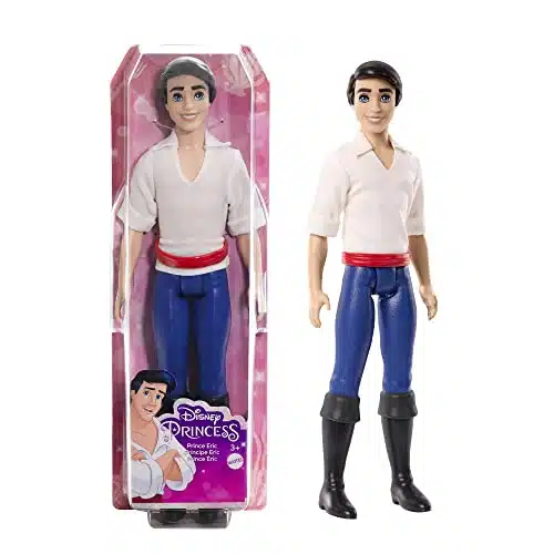 Mattel Disney Princess Prince Eric Fashion Doll in Hero Outfit from Mattel Disney Movie The Little Mermaid, Posable