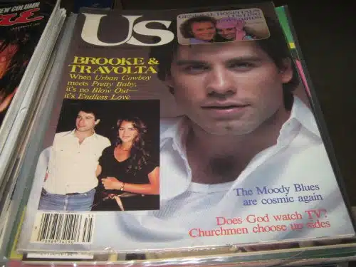 US Magazine (TRavolta & Brooke , The Moody Blues , General Hospital's Tony Geary & Genie Francis, September ,)