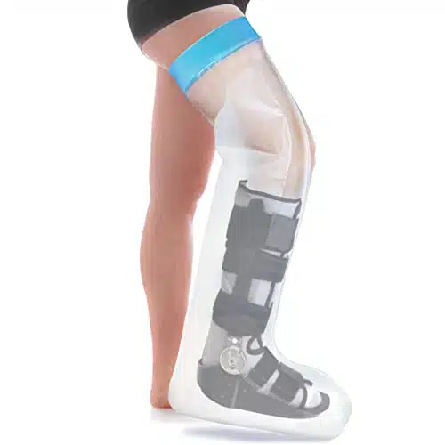 Waterproof Cast Covers for Shower Leg Adult Full long leg Protection to Wounds, Keeps Cast and Bandage Dry Bath,Watertight Cast Bag Showering for Surgery Foot, Ankle, Knee Bur