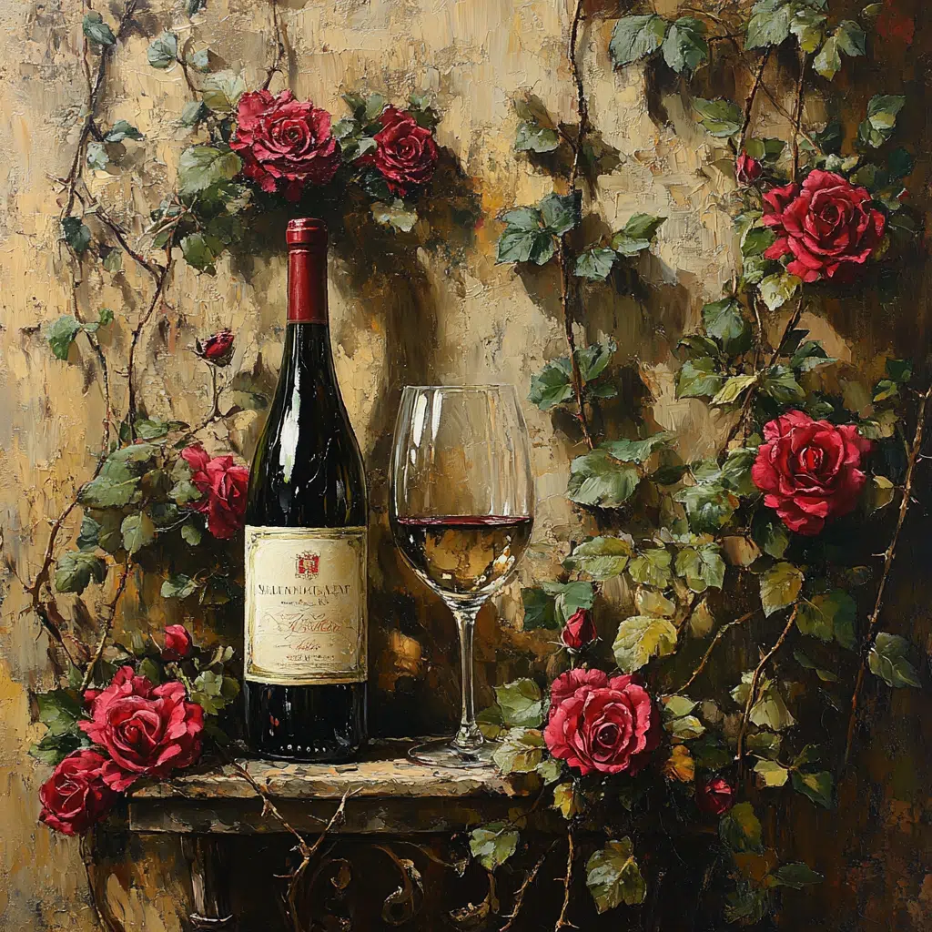 wine and roses